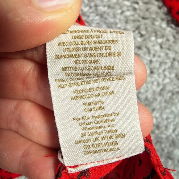 Free People Women’s Horse Print Top Small Red Equestrian Preppy Casual Shirt - Picture 8 of 13